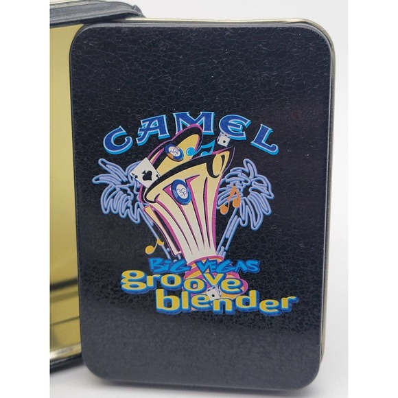 1996 Joe Camel Big Vegas Groove Blender Black Tin Vintage Las Vegas Collectible - Picture 5 of 5